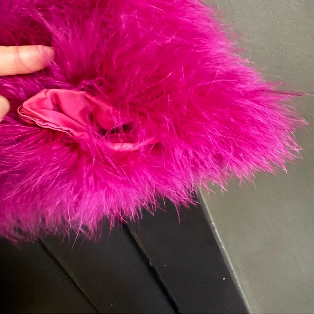 Fuchsia Feather Statement Jacket | Size 10 - Picture 7 of 9